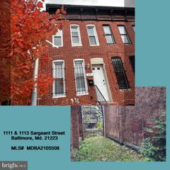 1113 Sargeant Street, Baltimore, MD 21223 - #: MDBA2105508